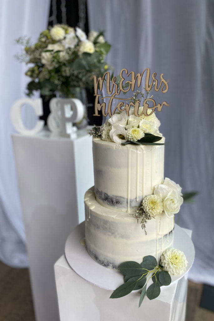 Wedding Cake Semi Naked Cherry Blossom Cakes Queenstown