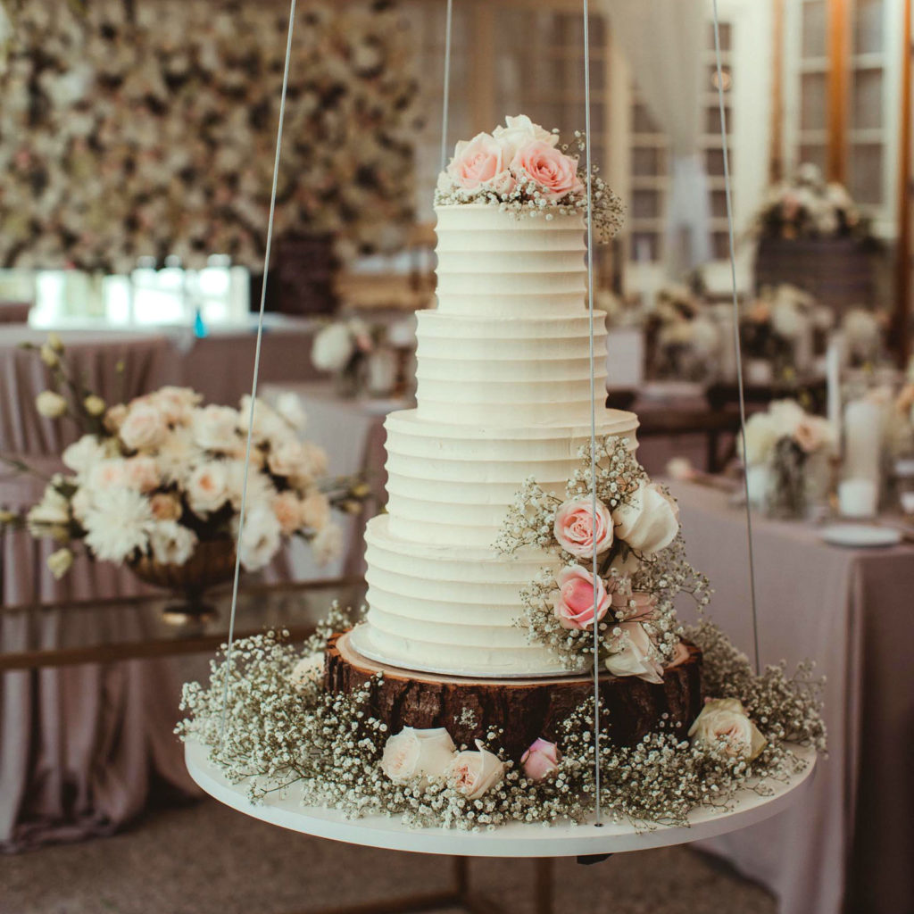Large wedding cakes made by Cherry Blossom Cakes Queenstown